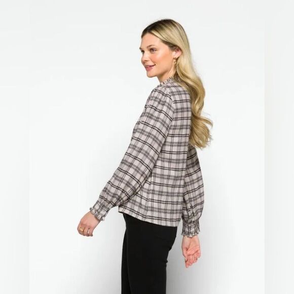 RAILS ARIANA SHIRT IVORY ONYX CHECK - Picture 3 of 16